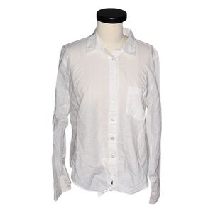 J. Crew White Tie-waist Long Sleeve Button Down Shirt